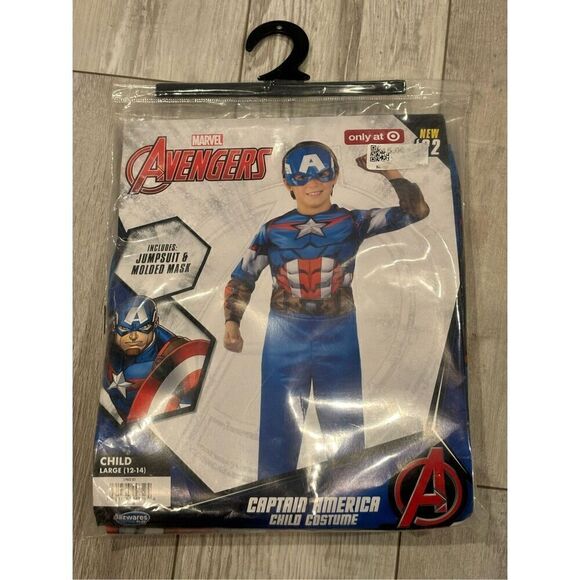 Marvel Avengers Captain America costume child size L 12/14 - Picture 1 of 7